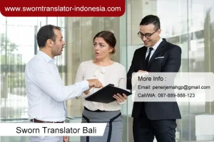 sworn translator bali